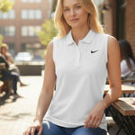 Nike NWT  Women's Victory Dri-FIT Sleeveless Golf Polo in White Photo 0