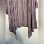 BCBGMAXAZRIA  Y2K Style Thin Ruffle Asymmetrical Heather Gray Cardigan XS/S Photo 5