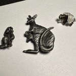 Animals Lot Of 3 Brooch Pin / Tack Lapel Pin Photo 0