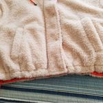 BP Faux Shearling Bomber Jacket Zip Front Wide Collar Beige Burnt Women's Size M Photo 2