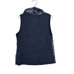 Zoe & Liv Zoe Women's Vest Open Front Collared Floral Design Sleeveless Gray Petite Small Photo 5