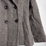 Croft & Barrow  Brown Tan Wool Pea Coat Double Breast Jacket Photo 4