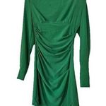 SheIn  Neck Sandy Fabric Mini Dress -Green Size Xs Photo 0