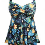 Aqua Eve  Tankini Swimsuit Sz 22W Tropical Floral Print Beach Vacation Cruise Photo 0
