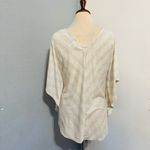 Canyon River Blues  Women Light Tan Stripped Dolman Relaxed Fit Pull Over Top L Photo 4
