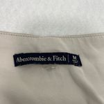 Abercrombie & Fitch Pleated High-Waist Belted Shorts Beige size Medium Photo 4