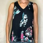 Daniel Rainn  Women's Floral Sleeveless Blouse S SM Small Midnight Blue Pink Teal Photo 0