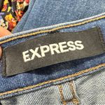EXPRESS  Blue Super High Rise Distressed Slim Ankle Jeans Womens 2 Raw Hem Denim Photo 5