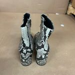 Marc Fisher Gray Leather Snake Ankle Boots Size 6.5 US Photo 2