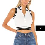 Super down Kelsie ribbed crop top with zipper Photo 1