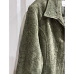 Susan Graver NWT  QVC Olive Green Embossed Full-Zip Jacket L Photo 2
