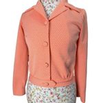 Vintage 70's Handmade Jacket Bright Cream Orange Feminine Retro Size Small Photo 0