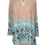 JODIFL dress oversized flare/swing style long sleeves keyhole w/button Sz large Photo 0