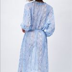 ZARA  ANIMAL PRINT BUTTON DOWN SHIRT DRESS LONG SLEEVE BLUE SIZE S NEW Photo 5