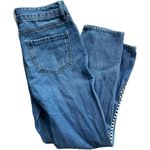 Womens Empyre Eileen Checkered Striped Light Wash Mom Jeans Photo 4