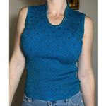 Cache Stunning Vintage Deadstock Y2K  Blue Sequin Top Size XS Photo 1