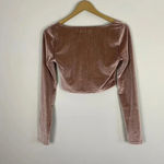 Urban Outfitters NWT Pink Velvet Crop Top Photo 9
