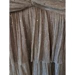 Sabina Musayev Felicie Gold Sequin Twist Front Tiered Mini Dress Long Sleeve Size M Photo 5