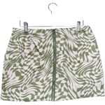 For Love & Lemons  Aiko Mini Skirt Size Medium Green Pink Geometric NWT Photo 4