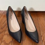 Jon Josef Block Heel Pointed Toe Leather Heels Black size 6 textured Photo 1