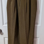 Vintage Due Per Due High Rise Silk Trousers W4 Olive Green Size 4 Photo 0