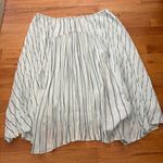 Vince Mint Stripe Pleated Skirt Size XL Photo 5