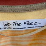 We The Free Free People  Baja Orange Striped Long Sleeves Photo 2