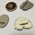 Lot Of 4 Handmade Hand Crafted Novelty Brooch Pins Photo 4