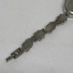 FMD women silver tone dress watch oval 20mm quartz analog rhinestones running Photo 7