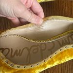 Sam Edelman Gold Velvet Studded Pointy Toe Flats Photo 4
