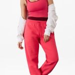 Athleta  S Signature Rib Square Neck Crop Tank Punch/Redwood Small Photo 2