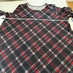 Catherines NWT  Red Black Plaid Long Sleeve Midi‎ Dress Size 5X Photo 6