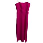 Amanda Uprichard  Mandy Strapless Midi Dress In Hot Pink Photo 3