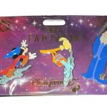 Disney The Sorcerers Apprentice 3 Pin Set Fantasia 85th Sorcerer Mickey  Pin Photo 0