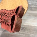 Michael Kors  coral braided leather‎ suede heeled clogs Photo 6