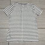 J.Crew  Girlfriend Tee Women's Small Navy & White Striped Cotton Crew Neck Photo 2