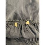 Baci Blue 100% Silk‎ Boho Sheer Midi Dress Blue Size M Photo 4