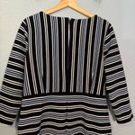 Lands' End  Womens Blue‎ White Striped Long Sleeve Sheath Dress Photo 6