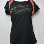 Harley Davidson Cross Back Graphic Cap Sleeve Tshirt‎ Black Size L Size L Photo 0