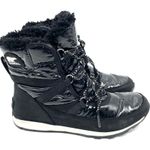 Sorel Whitney Short Lace Snow Boot Patent Black Photo 2
