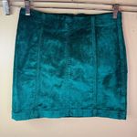 Free People NWT Bundle (2) Two Mini Skirts Black Green Velvet Boho Size 8 Photo 2