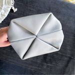 Mansur Gavriel Bag Mini Bloom Tumbled Leather Pouch Crossbody Stone NWOT Gray Photo 2