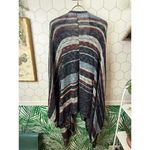 Free People Navy The Big Trail Open Poncho - Size - Medium Photo 2