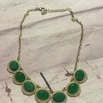 Gold and beautiful emerald green stone necklace Photo 1
