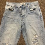 Free People We the free high waisted Distressed Light Blue Jeans size 30 Y2K baggy Photo 3