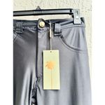 Buttons NWT Agua De Coco High-Waisted Body-Fit Straight Pants Black Women's P/S Photo 2