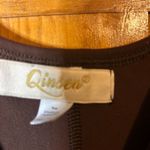 Qinsen Brown adjustable spaghetti strap￼jump suit W/Flare legs size Lg Photo 3