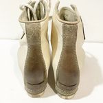 Sorel  Size 6.5 Joan of Arctic White Canvas Wedge Booties NL2174-125 Camo Photo 3