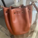 Ralph Lauren Lauren Tan Smooth Leather Medium Andie Drawstring Bag, New w/Tag Photo 7