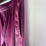 Victorias Secret XXL PINK Velour Shine Logo Wide Leg Pants Rhinestones Pockets Purple Size undefined Photo 3